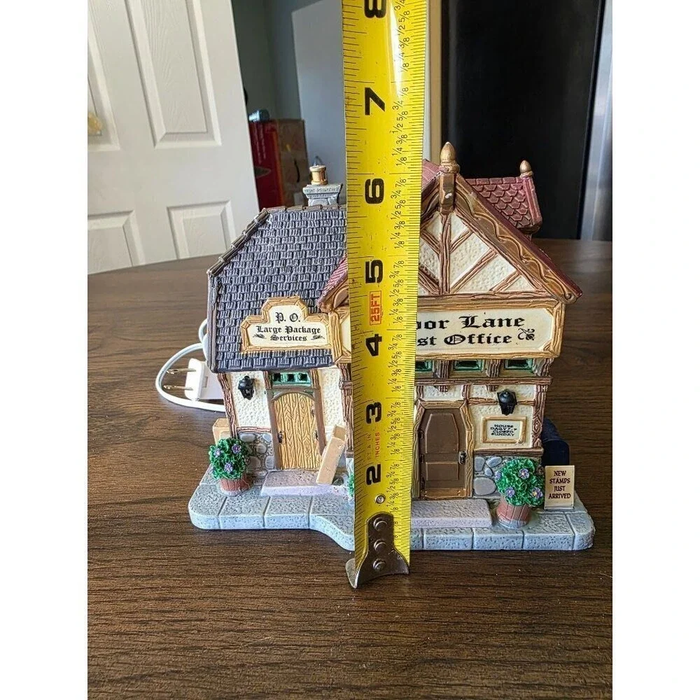 Lemax 2013 Tudor Lane Post Office Caddington Village #35519 Stamps Mail Box Rare